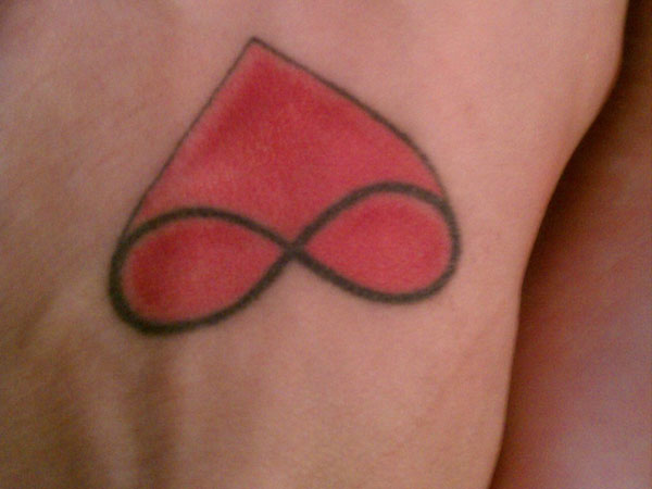 Heart With An Infinity Sign Tattoo