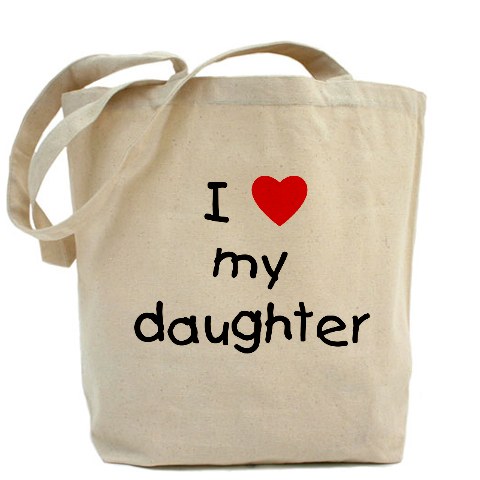 I Love My Daughter Written On Bag Happy Daughters Day