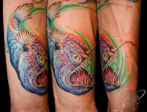 Impressive Angler Fish Tattoo By Chris51