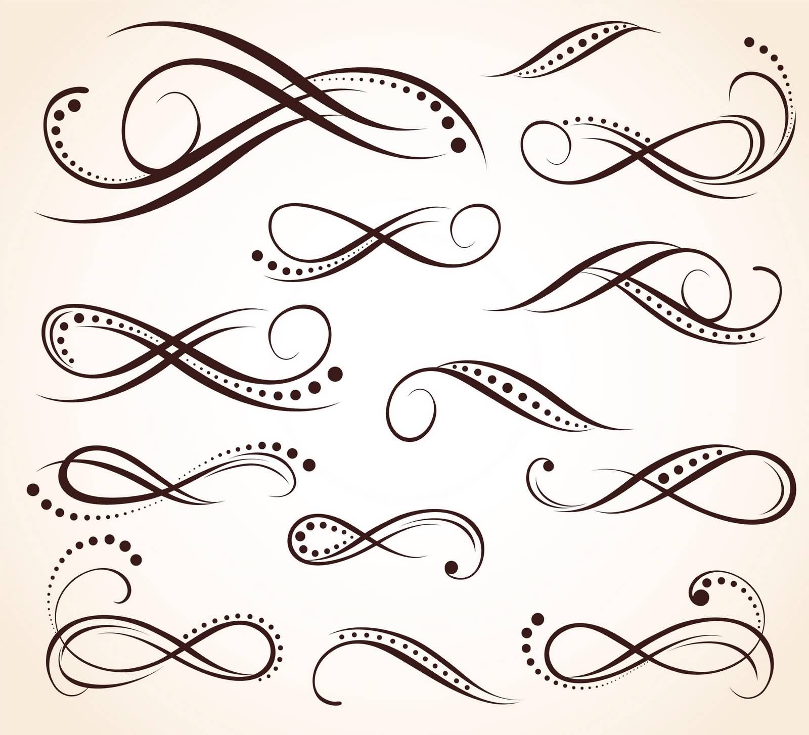 Impressive Infinity Symbols Tattoo Design