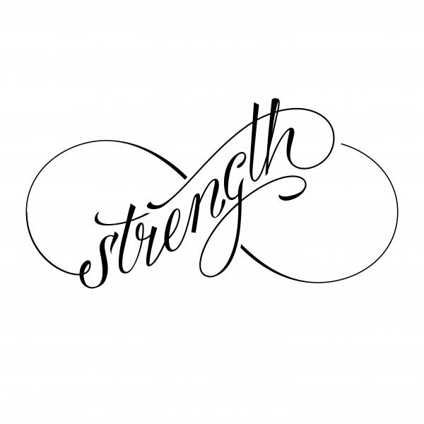 Impressive Strength Infinity Symbol Tattoo Stencil