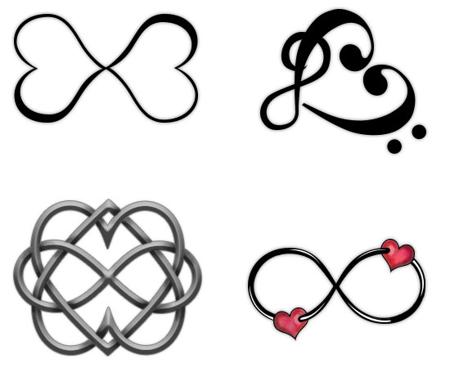 Infinity Heart Symbol Tattoo Design