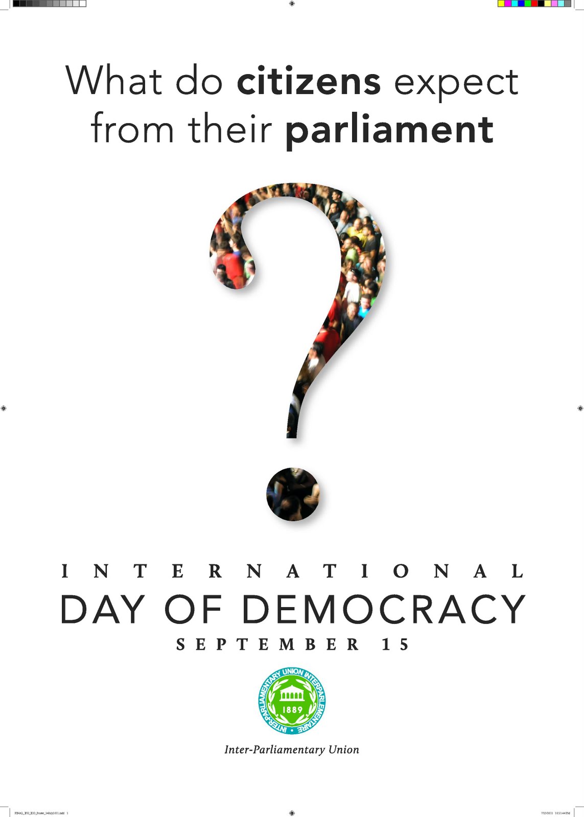 International Day of Democracy September 15 Poster
