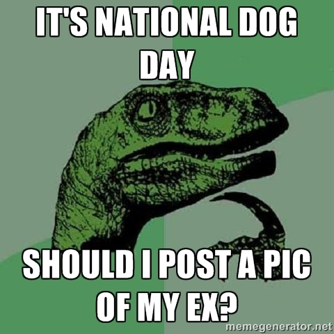 It's National Dog Day Should I Post A Pic Of My Ex Meme Picture
