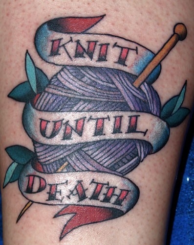 Knit Untill Death Tattoo By TaolaFaery