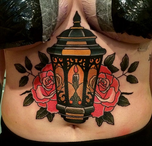 Lantern Traditional Tattoo By Dave Wah