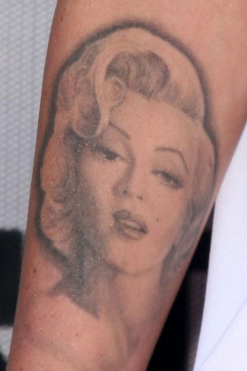 Light Marilyn Monroe Tattoo On Arm