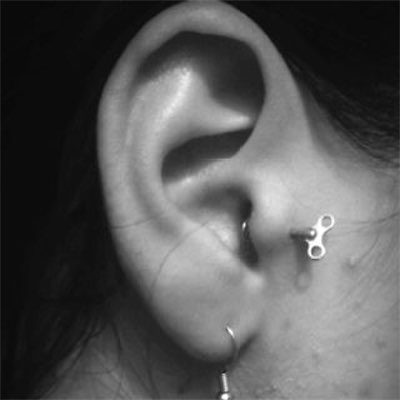 Lobe And Tragus Piercing For Girls