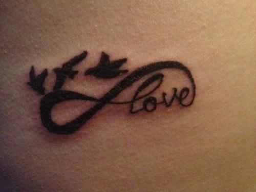 Love Birds Infinity Symbol Tattoo