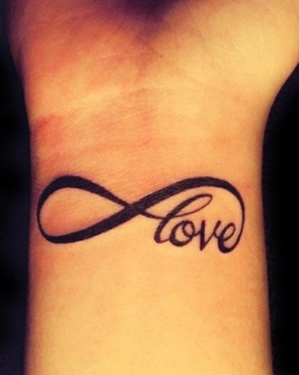 Love Infinity Symbol Tattoo On Wrist