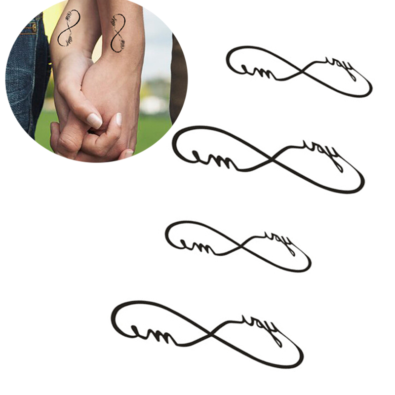 Love Infinity Symbol Temporary Tattoo Design