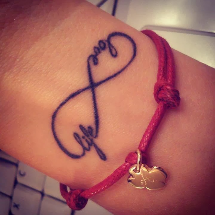 Love Life Infinity Tattoo On Wrist