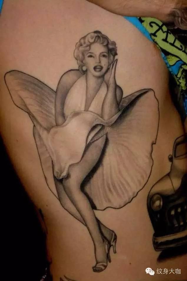 Lovely Grey Marilyn Monroe Tattoo