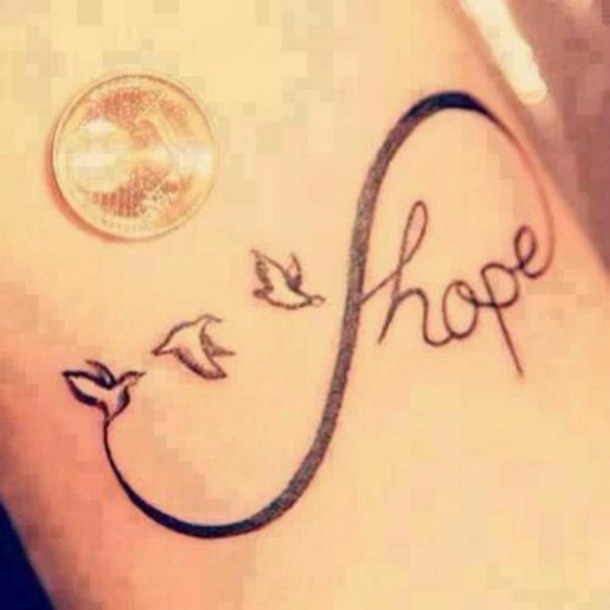Lovely Hope Infinity Symbol Tattoo