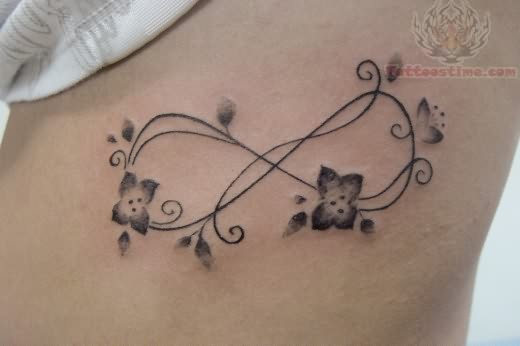 Lovely Infinity Flowers Symbol Tattoo