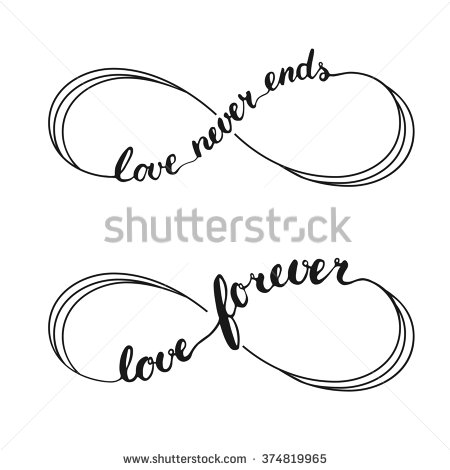 Lovely Love Infinity Symbols Tattoo Design