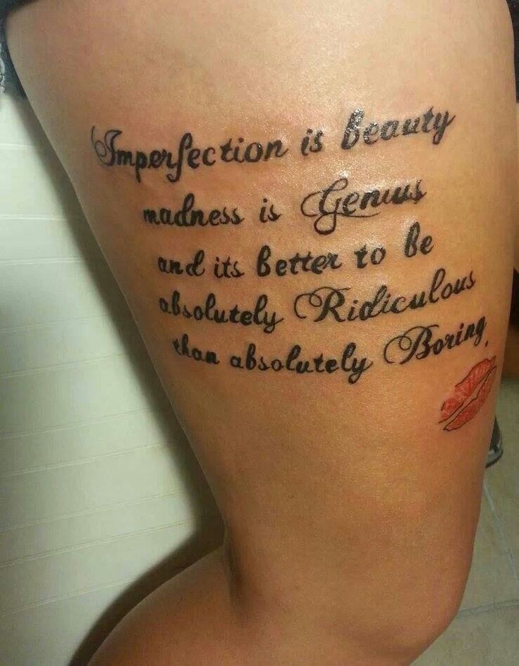 Lovely Marilyn Monroe Quote Words Tattoo On Half Sleeve