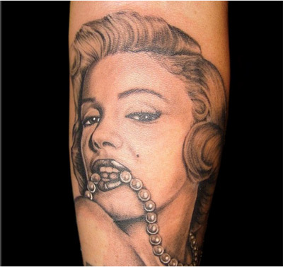 Lovely Pearls Marilyn Monroe Tattoo