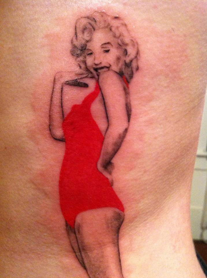 Lovely Posing Marilyn Monroe Tattoo By Narcissus Tattoos