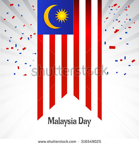 Malaysia Day Flag Vector Illustration