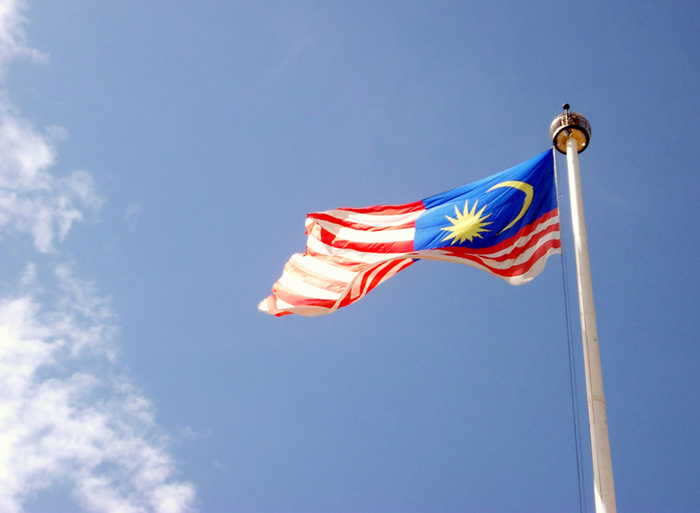 Malaysia Waving Flag During Malaysia Day