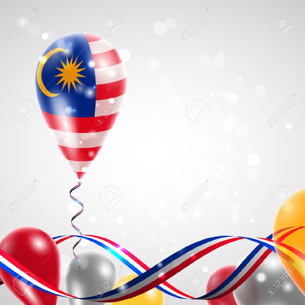 Malaysian Flag Balloon Happy Malaysia Day
