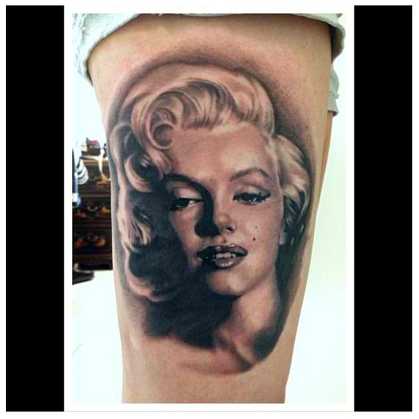 Marilyn Monroe Portrait Tattoo By Marilyn Monroe Tattoo