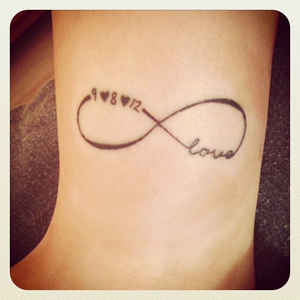 Memorial Infinity Symbol Tattoo On Ankle