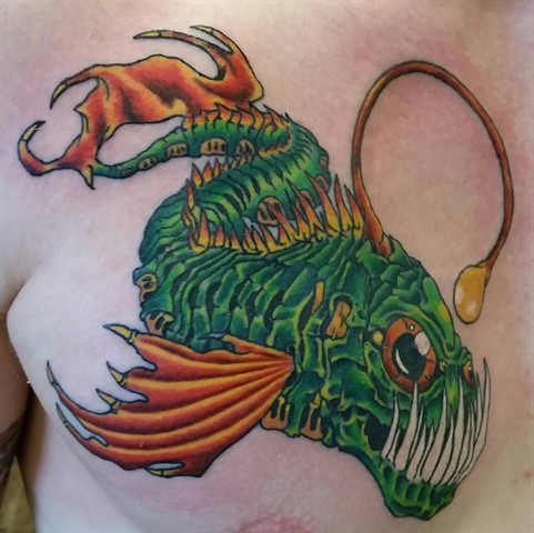 Monster Angler Fish Tattoo