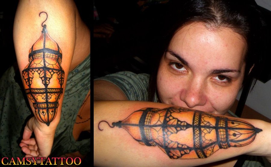 Moroccan Lantern Tattoo On Arm Sleeve By Camsy