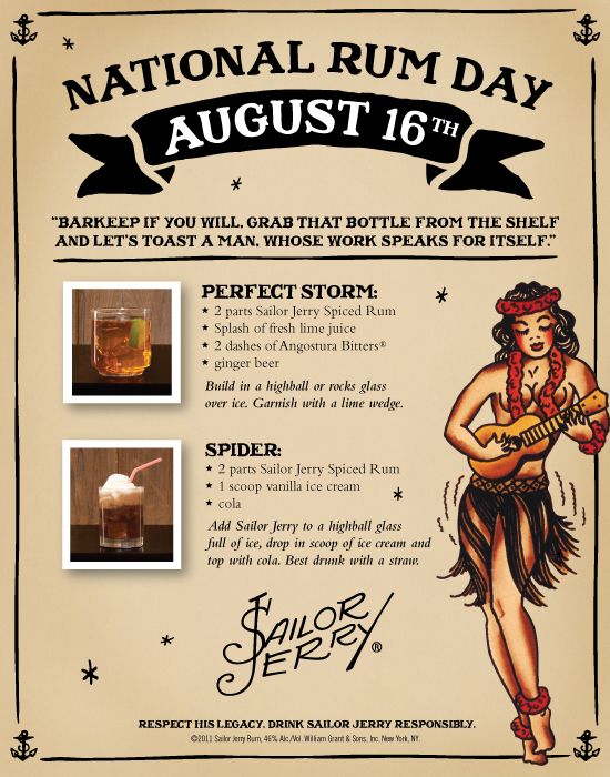 National Rum Day August 16th Poster