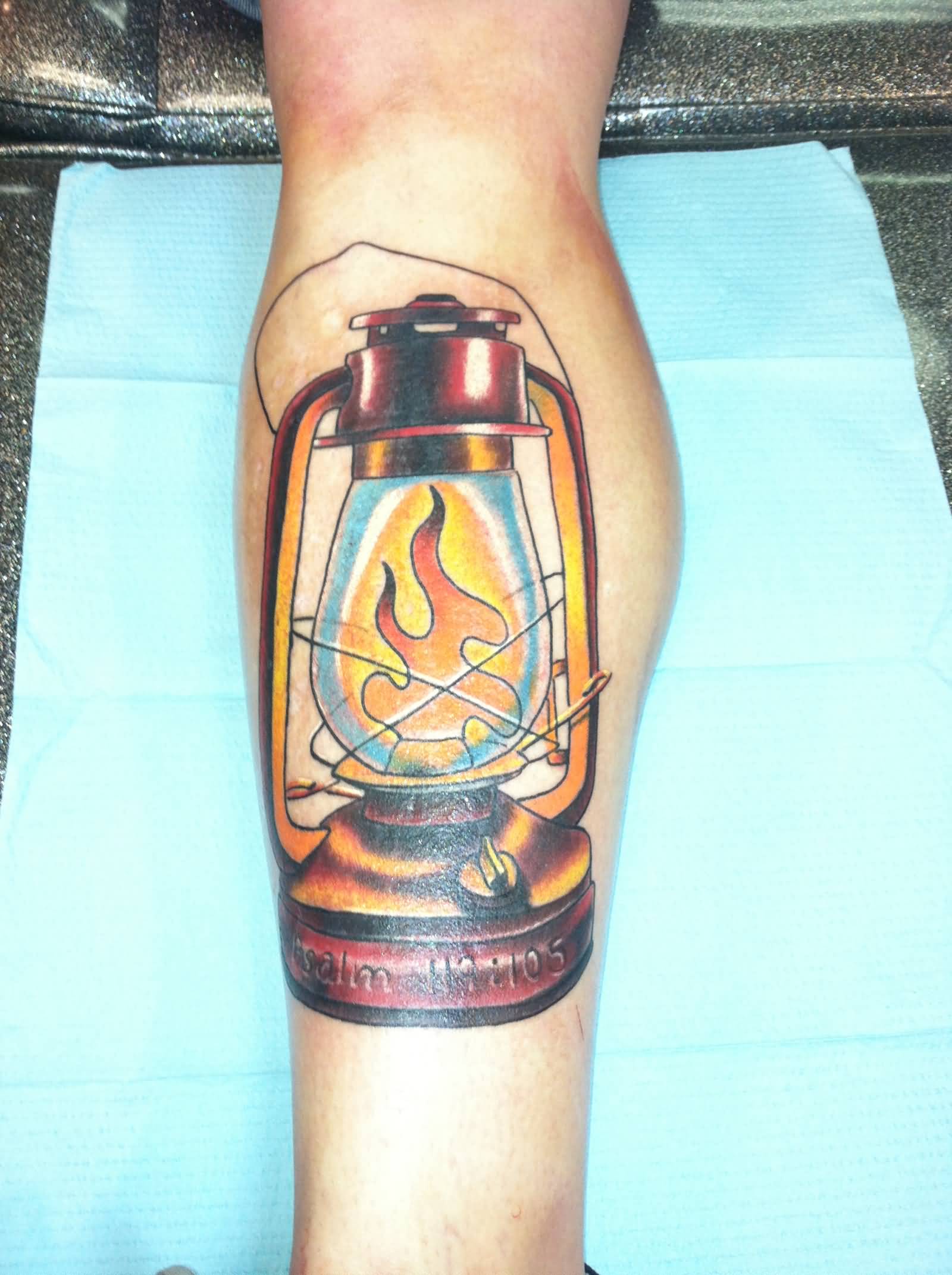 Nice Colored Lamp Tattoo
