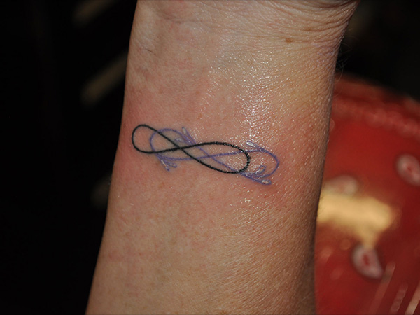 Nice Double Infinity Symbol Tattoo On Wrist