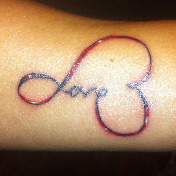 Nice Love Infinity Symbol Tattoo