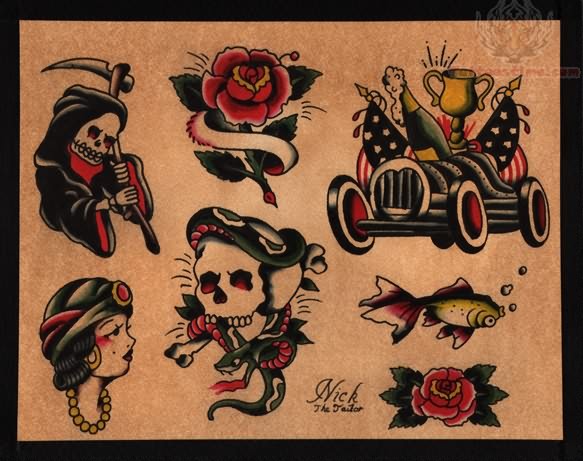 Nice Old School Tattoos Collection