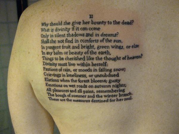 Nice Poem Tattoo On Left Shoulder By Poem Culture