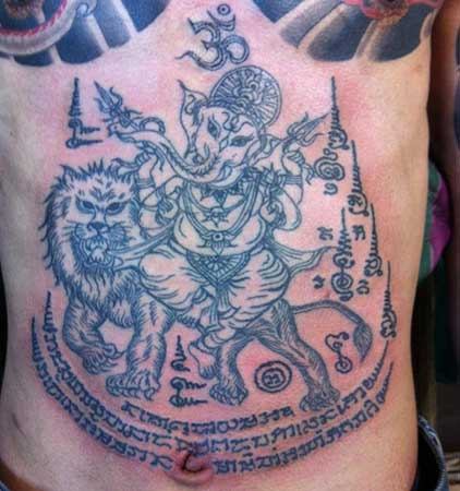 Nice Spiritual Ganesha Tattoo