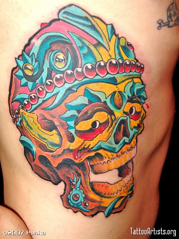 Nice Tibetan Skull Tattoo