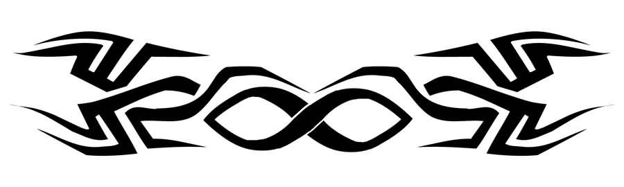 Nice Tribal Infinity Symbol Tattoo Stencil