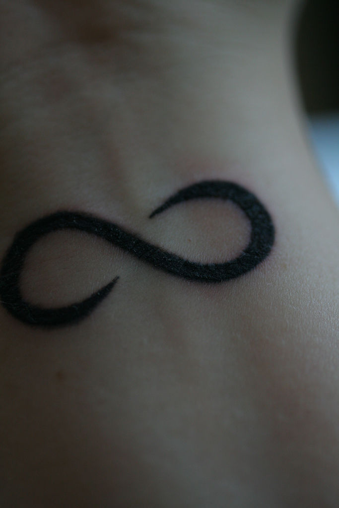 Open Infinity Symbol Tattoo On Wrist