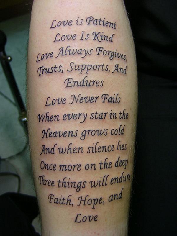 Poem About Love Tattoo