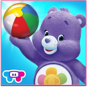Purple Care Bears With Rainbow Ball Picture