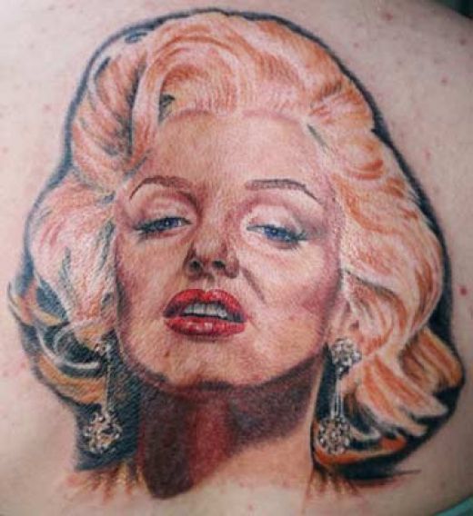 Simple Marilyn Monroe Portrait Tattoo
