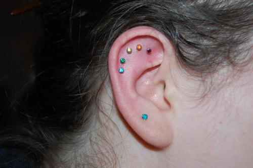 Small Color Studs Ear Project Piercing For Young Girls