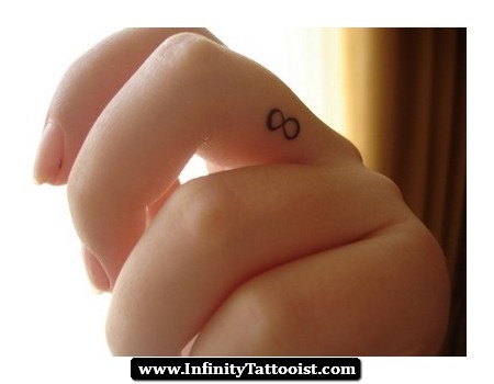Small Infinity Symbol Tattoo On Finger