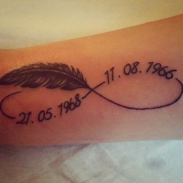 Special Dates Infinity Symbol Tattoo On Arm