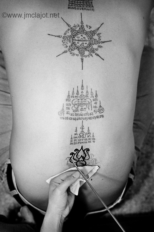 Spiritual Thai Tattoo In Progress On Full Back