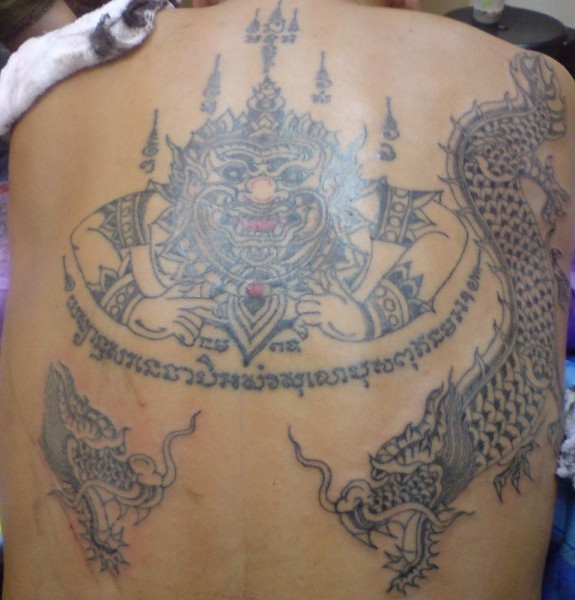 Thai Religious Tattoo On Back