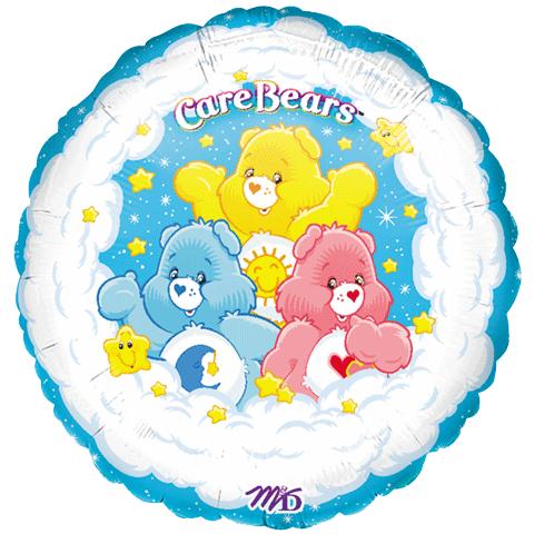 Three Care Bears With Clouds And Stars