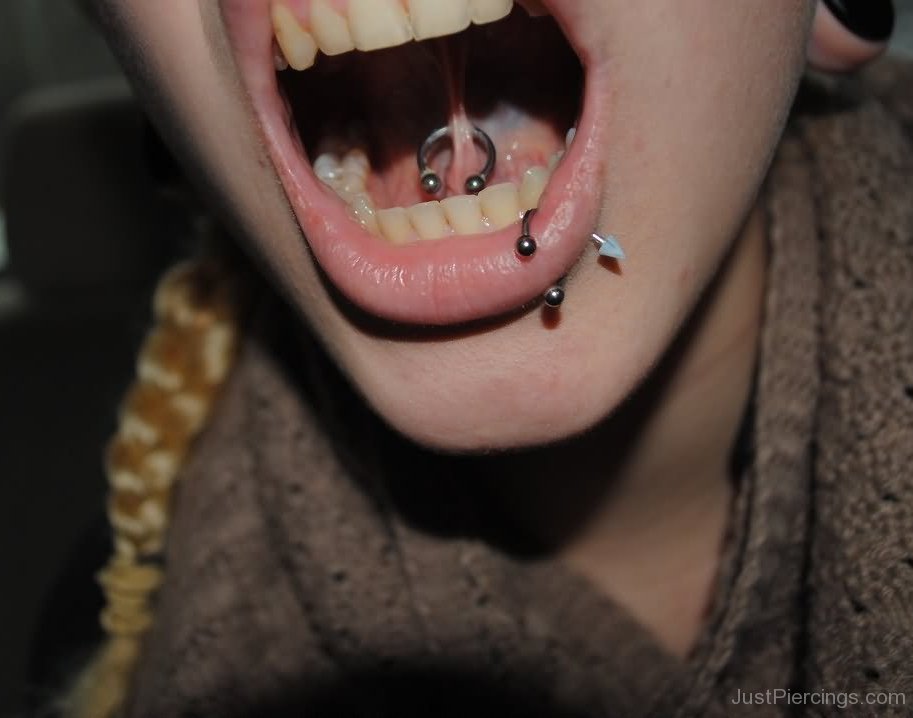 Tongue Frenulum And Shark Bite Piercing